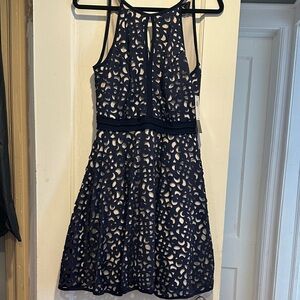 Xscape Navy Cutout Mini Dress